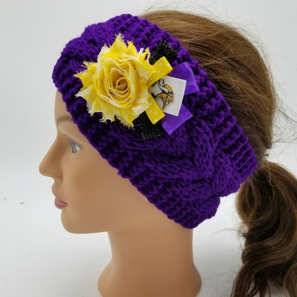 Bad Cat Craft Accessories - Minnesota Vikings Headband NFL Footbal Vikings Hat